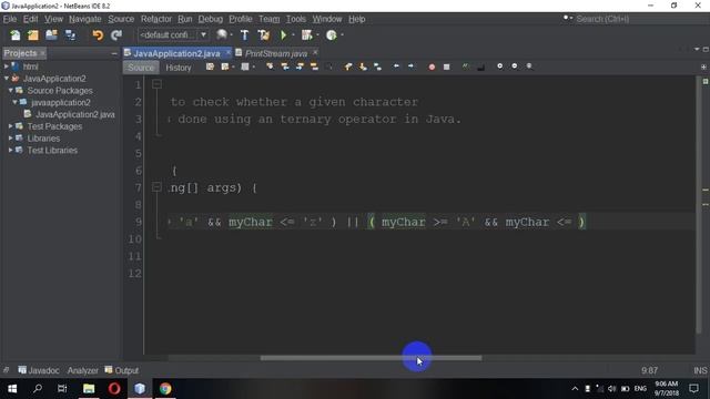 Java Program to Check Alphabet using ternary operator смотреть онлайн