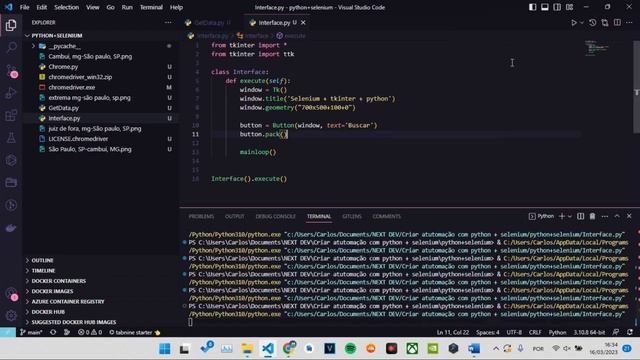 Como criar uma automação com PYTHON + SELENIUM + TKINTER - Aula 4 - Criando a interface смотреть онлайн