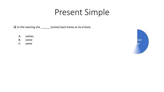 Present simple tense Quiz, Learn English with E Guru and test your English knowledge. смотреть онлайн