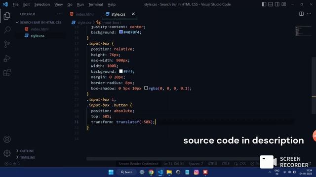 Create a Responsive Search Bar in HTML & CSS | Free Source Code смотреть онлайн