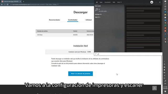 ¿Como instalar el controlador de tu impresora Kyocera PA2000w? | SO Windows смотреть онлайн
