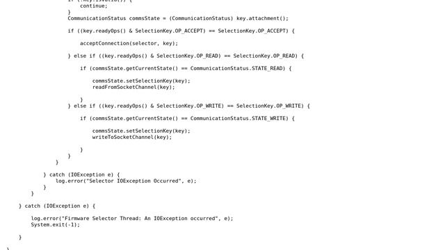 Code Review: Java NIO server Selector loop смотреть онлайн