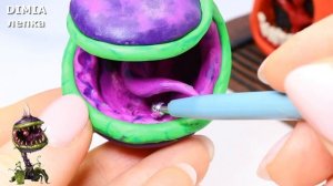 Растения против Зомби - ЗУБАСТИК из пластилина | DIMIA лепка