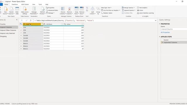 UnPivot in Power Query and Usage | Power BI смотреть онлайн