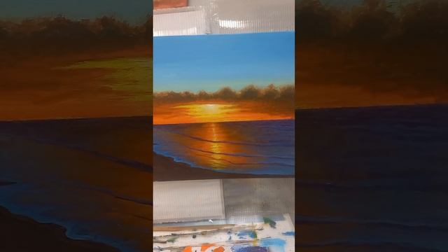 Нарисовал закат на море акрилом смотреть онлайн