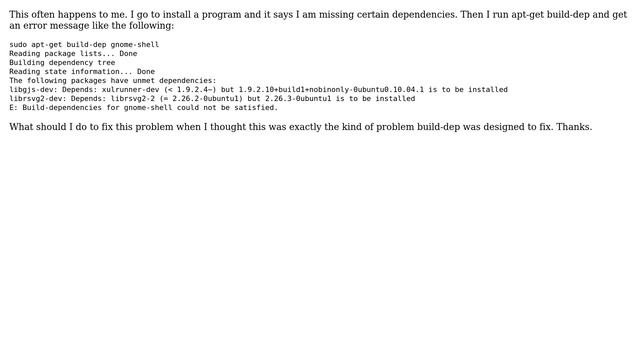 Ubuntu: apt-get build-dep problems смотреть онлайн