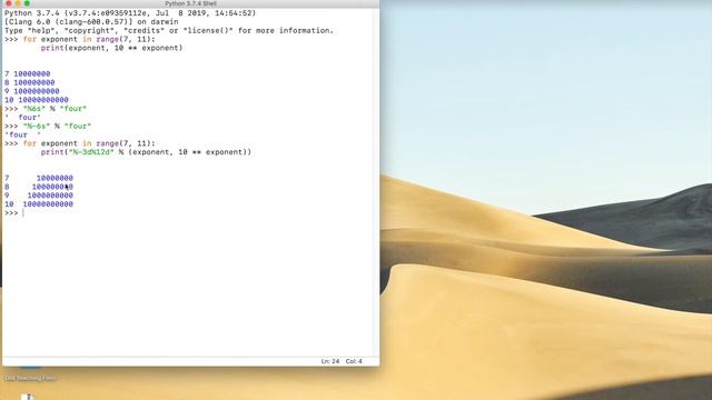 Python03 - Format Operator % смотреть онлайн