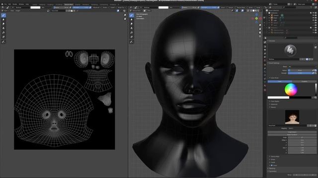 Blender Tutorial 20 - Texture Painting a human face with stencils смотреть онлайн
