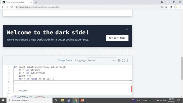 Hacker rank python find a string solution | Hacker rank python solutions |Find a string hacker ran смотреть онлайн