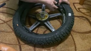 Мопед Альфа замена покрышки.