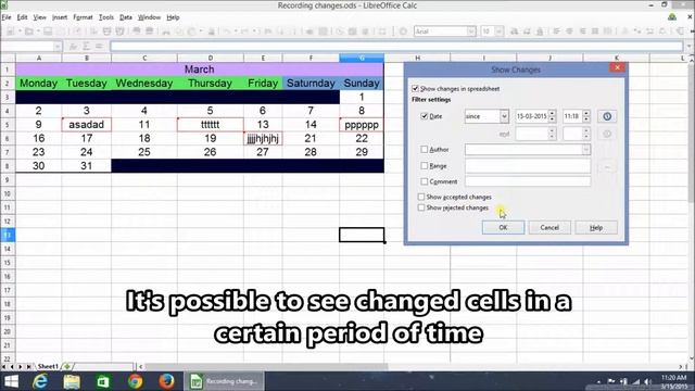 libreoffice calc record changes смотреть онлайн