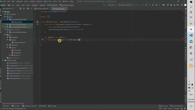 1st application in Android studio with kotlin смотреть онлайн