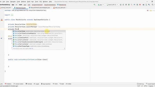 Show string array in Recycler View of your app - Android Studio Tutorial смотреть онлайн