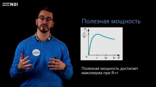 Полезная и полная мощность тока в замкнутой цепи. Видеоурок 66. Физика 10 класс смотреть онлайн
