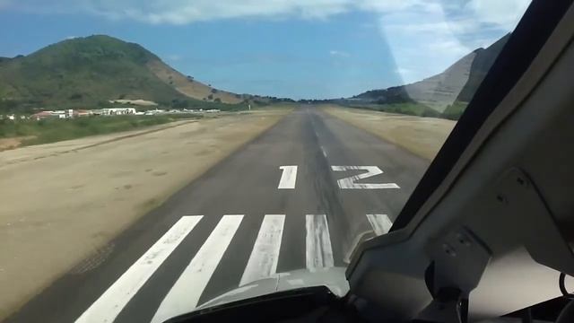 Approach and landing Grand Case St Martin Citation Excel смотреть онлайн