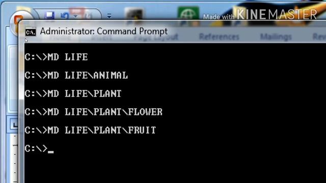 Tree Structure Directory and Files Create in MS DOS смотреть онлайн