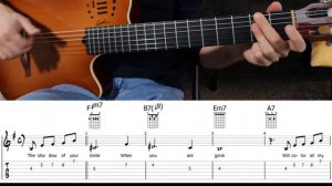 The Shadow of Your Smile | Chords & Melody | Guitar TAB