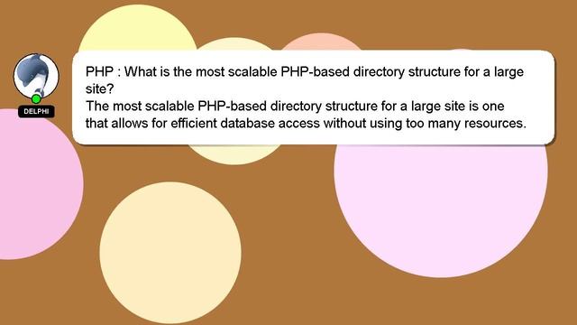 PHP : What is the most scalable PHP-based directory structure for a large site? смотреть онлайн