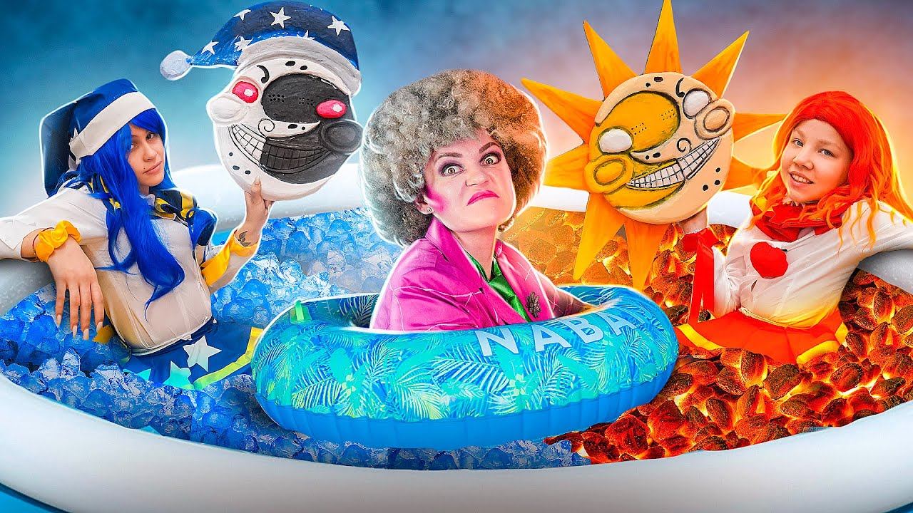 I got into the hot and cold FNAF school! Sun and Moon FNAF animatronics at school! смотреть онлайн