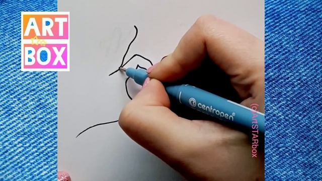 Как нарисовать РУКИ сердечком ЛАЙК легко пошаговый рисунок?Drawing Hands 
