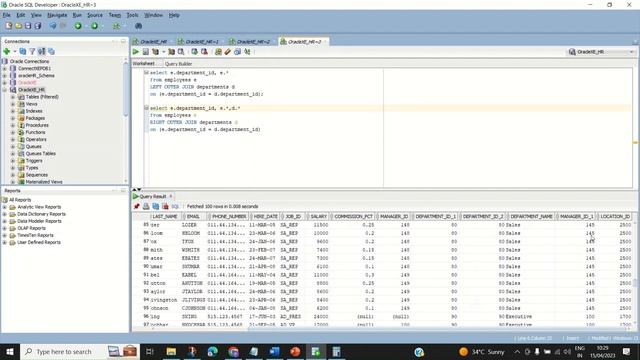 Oracle SQL Tutorial 13 - Displaying data from multiple Tables using SQL:1999 standard Joins смотреть онлайн