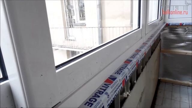 Остекление балкона система Слайдорс и крыши с внутренней отделкой Индивидуальный проект+ смотреть онлайн