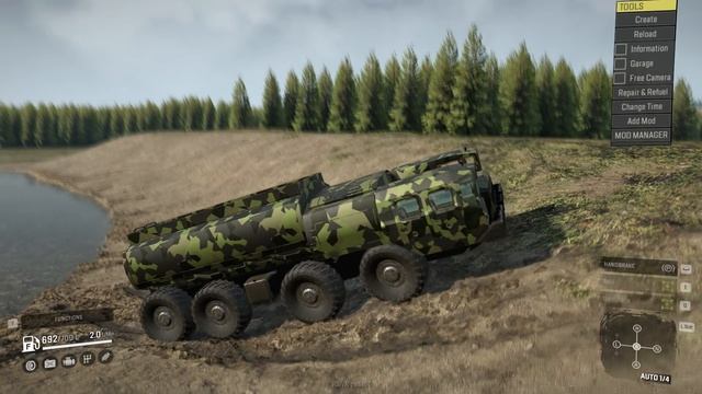 SnowRunner - MAZ 543 Heavy Army Truck Test Site смотреть онлайн