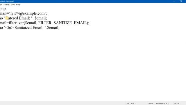 Sanitize and Validate email Address using Filters in PHP смотреть онлайн