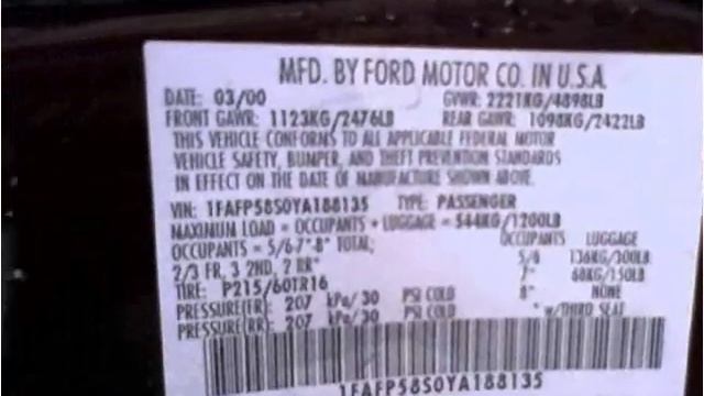 2000 Ford Taurus Wagon Used Cars Spotsylvania VA смотреть онлайн