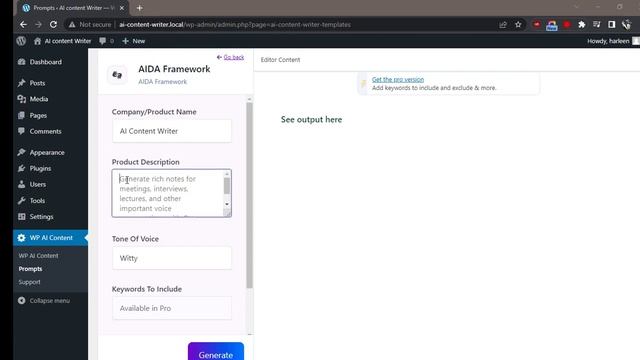 How to Create AIDA Framework using WP AI Content Writer смотреть онлайн