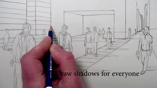 How to Draw People in 1-Point Perspective смотреть онлайн