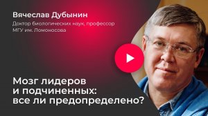 Вячеслав Дубынин. Мозг лидеров и подчиненных. Все ли предопределено?
