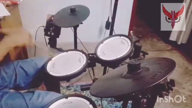 Practicing to keep time to a practice track on my TD1-DMK! смотреть онлайн