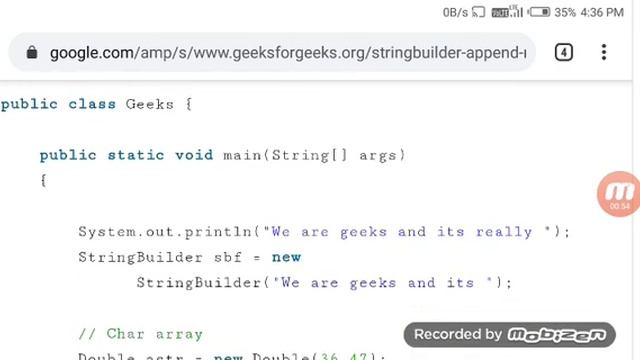 String builder append() method(1) смотреть онлайн