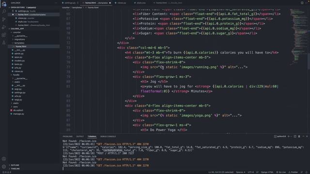 Adding Charts to our app using Charts.js in Django, Part 9 | Build a Food Calorie Counter смотреть онлайн