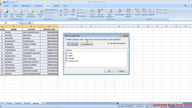 #Microsoft #Excel #2007, #Remove #Duplicates in #Telugu смотреть онлайн