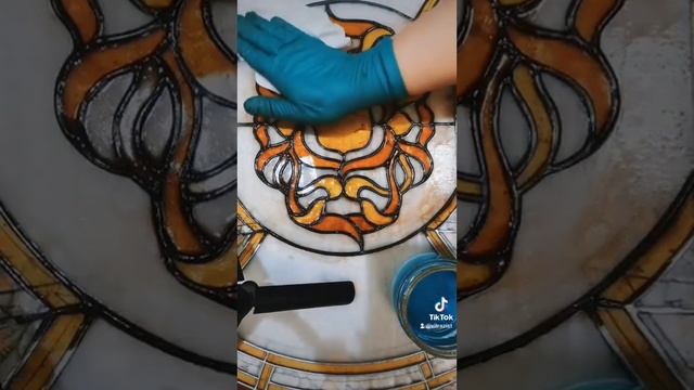 ч.7 Патинирование витража в стиле Тиффани витраж витражи тиффани