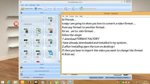 How to convert video format to .avi,.mkv,.mp4, etc. смотреть онлайн