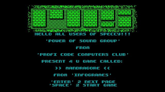 Mandragore Crack Intro - Power Of Sound [#zx spectrum] смотреть онлайн