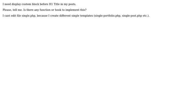 Wordpress: How to display ＜div＞ before H1 Title? смотреть онлайн