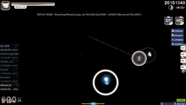 Osu! WhiteCat | 98,97% 6,26⭐ UNION!! [We are all MILLION!!] +HDDT смотреть онлайн