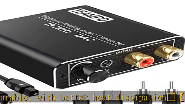 192KHz Digital to Analog Audio Converter with Volume Adjustment Aluminum Optical to RCA Converter w смотреть онлайн
