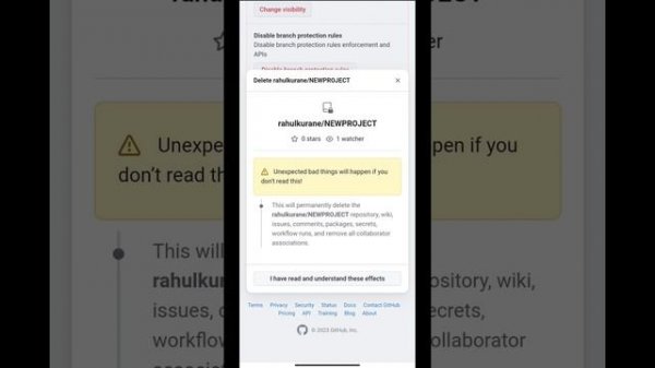 How to delete the github repository |How to delete github repository on mobile |Delete repository