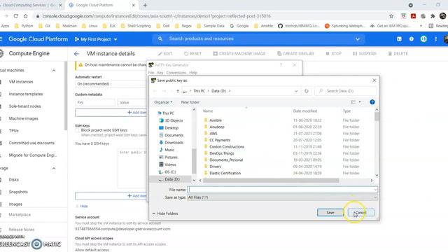 SSH into google cloud vm instances using Putty смотреть онлайн