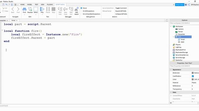 Roblox Studio Tutorial: How to Add Fire Effect смотреть онлайн