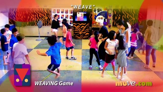 Elementary school movement activity and agility game "Weaving" - dance exercise for kids смотреть онлайн