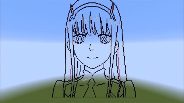 Minecraft Anime Builds - ZERO TWO Pixel Art Timelapse [DARLING IN THE FRANXX] смотреть онлайн