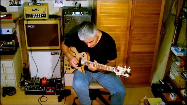 Jam (Dm) with Homemade hollow body guitar P90 pickups смотреть онлайн