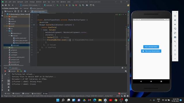 Flutter Tutorial 2022 | 9 - ElevatedButton | Everyday Code Tutorial | Android & iOS | Dart смотреть онлайн