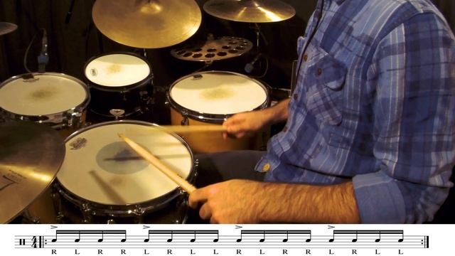 Groovy half-time Paradiddle fill [Drum Lesson] смотреть онлайн